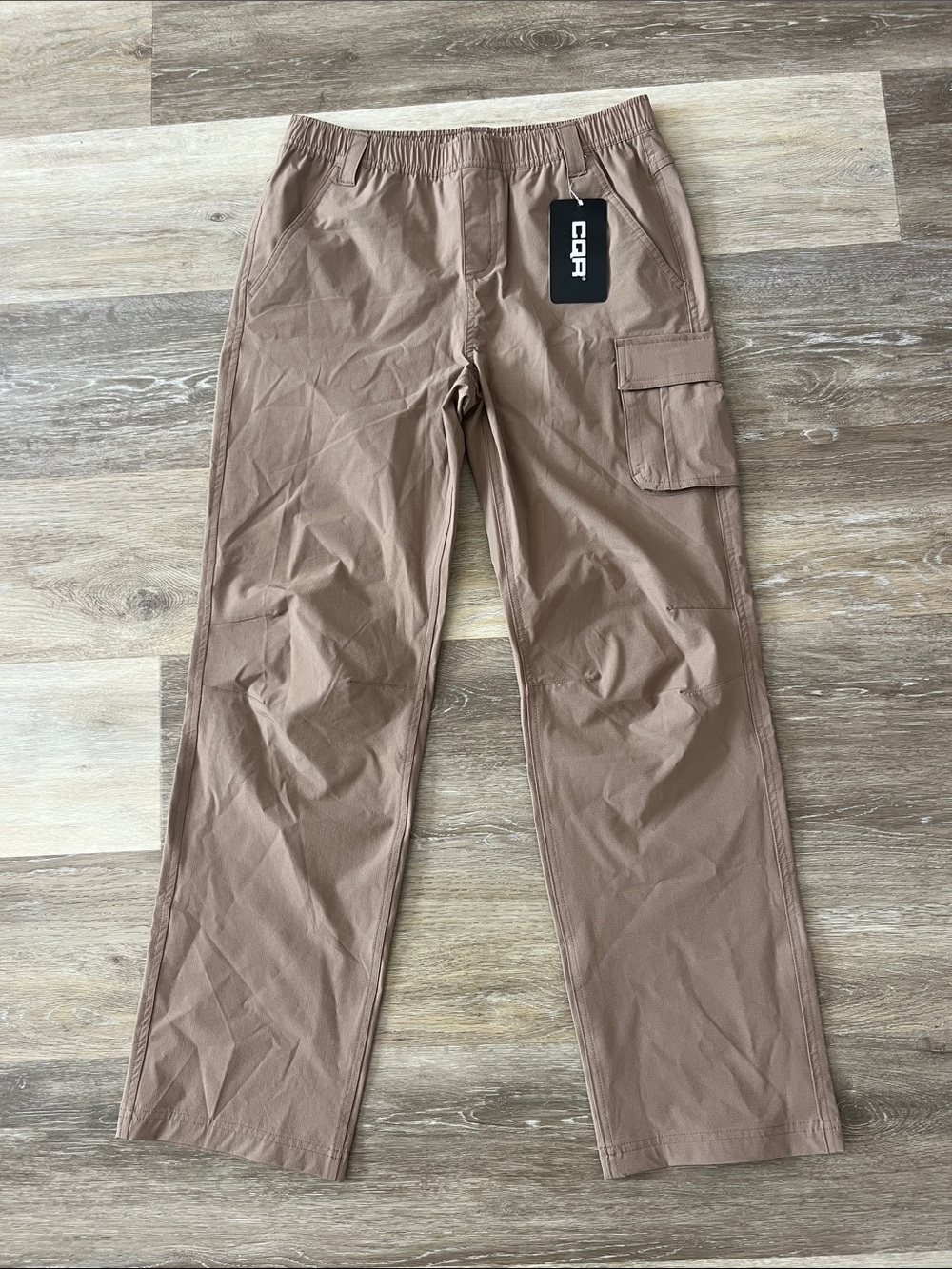 NWT CQR Gear Youth Boys Tactical Utility Cargo Pants Brown Size L (14/16)